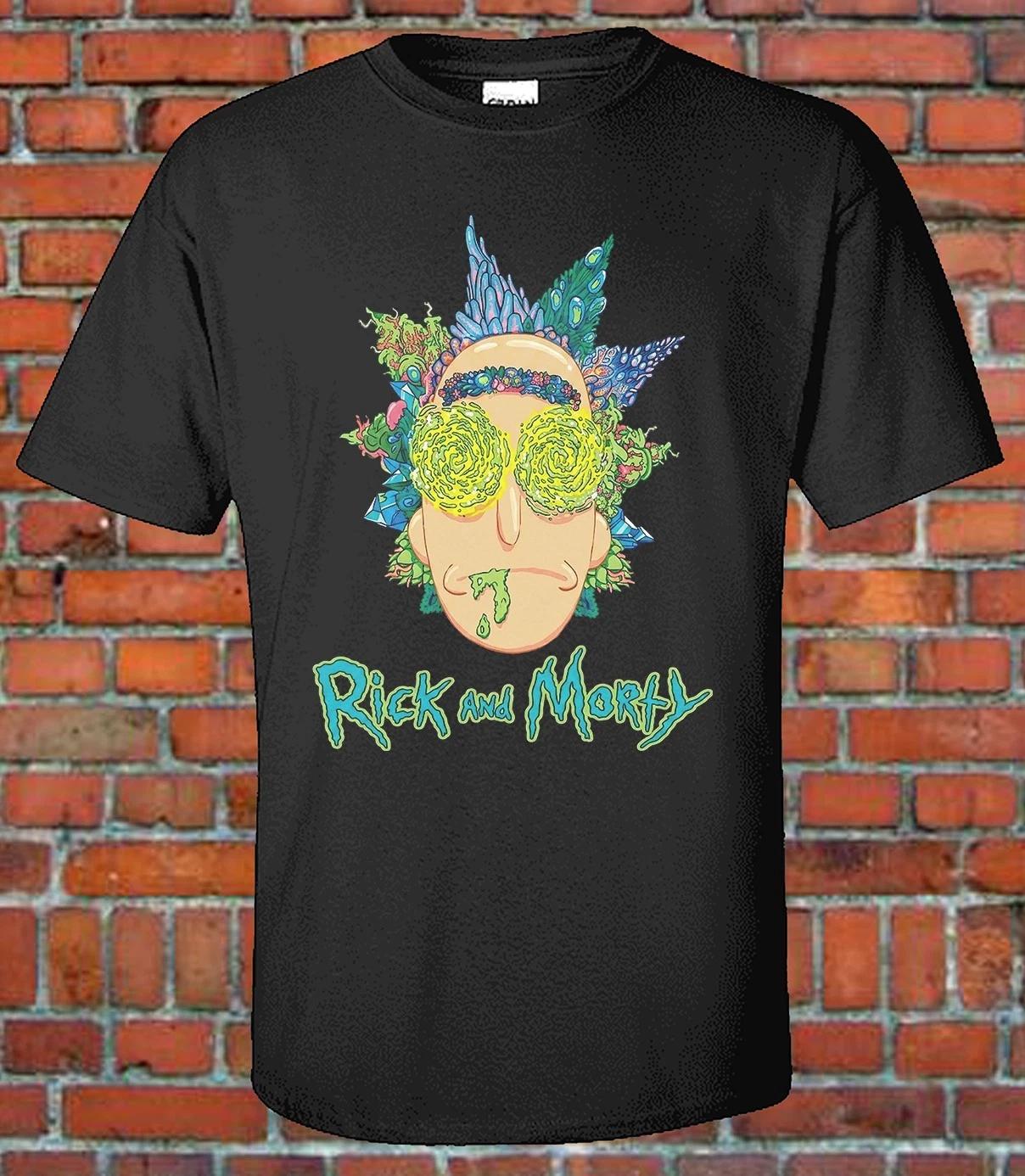 Big Face Rick and Morty Graphic T-Shirt 4XL