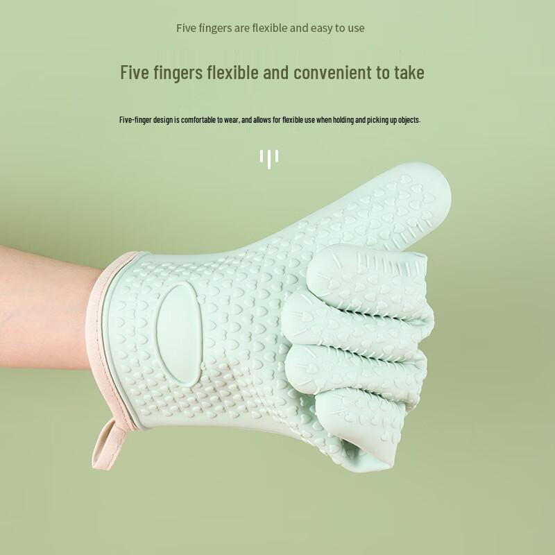 Baijie Hitzebeständige Silikon-Ofenhandschuhe