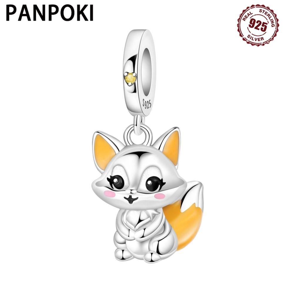 Copper Cute Fox Animal Original Pendants Bracelet Charms Jewelry Party Beads Diy Trendy Gifts
