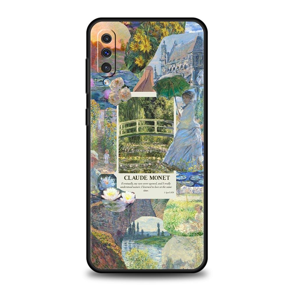 Phone Case For Samsung A24 A12 A14 A32 A50 A70 A20E A20S A10S A22 A30 A40 A34 A54 A42 A52 5G A02S A04s Cover Claude Monet Art