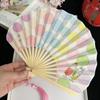 Portable Retro Folding Fan Shell Shape Japanese Style Decorative Fan with Tassels Cartoon Handmade Fan Daily Use