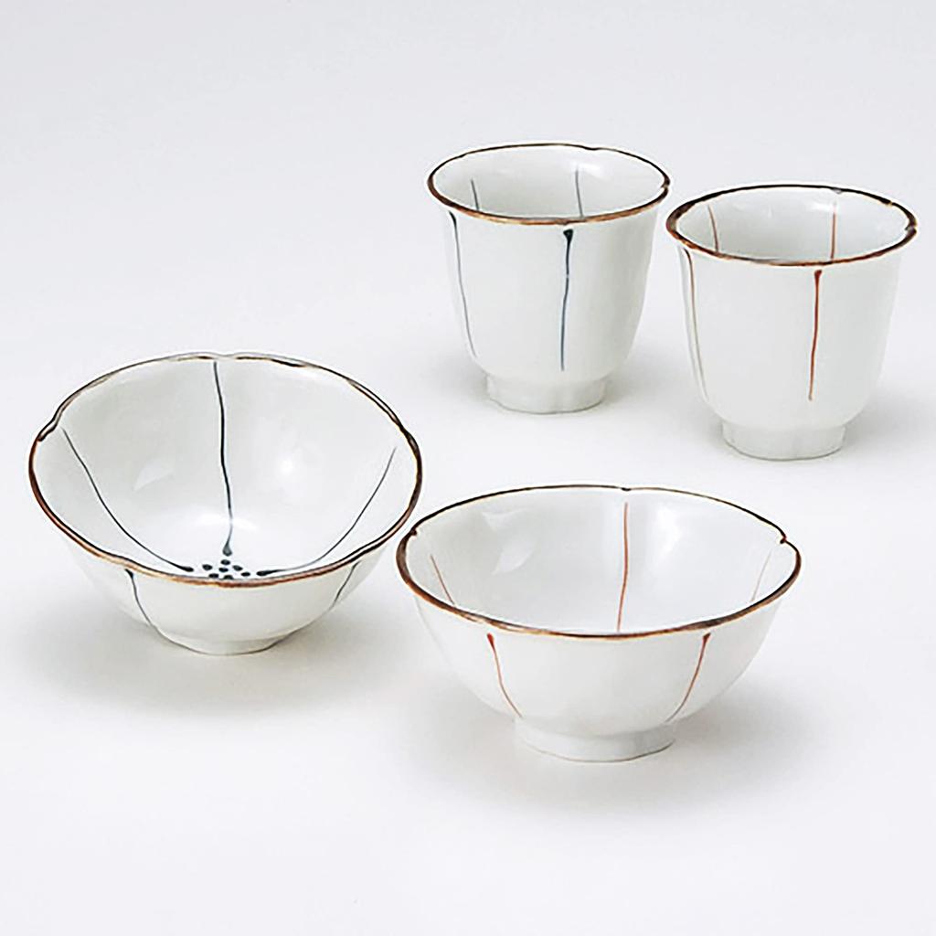 Kyoritsu Pottery White Plate, 22.3cm, Hasami-yaki Yukigama Flower Lovely Design, Multi-Purpose Deep Plate, Kure, 19996