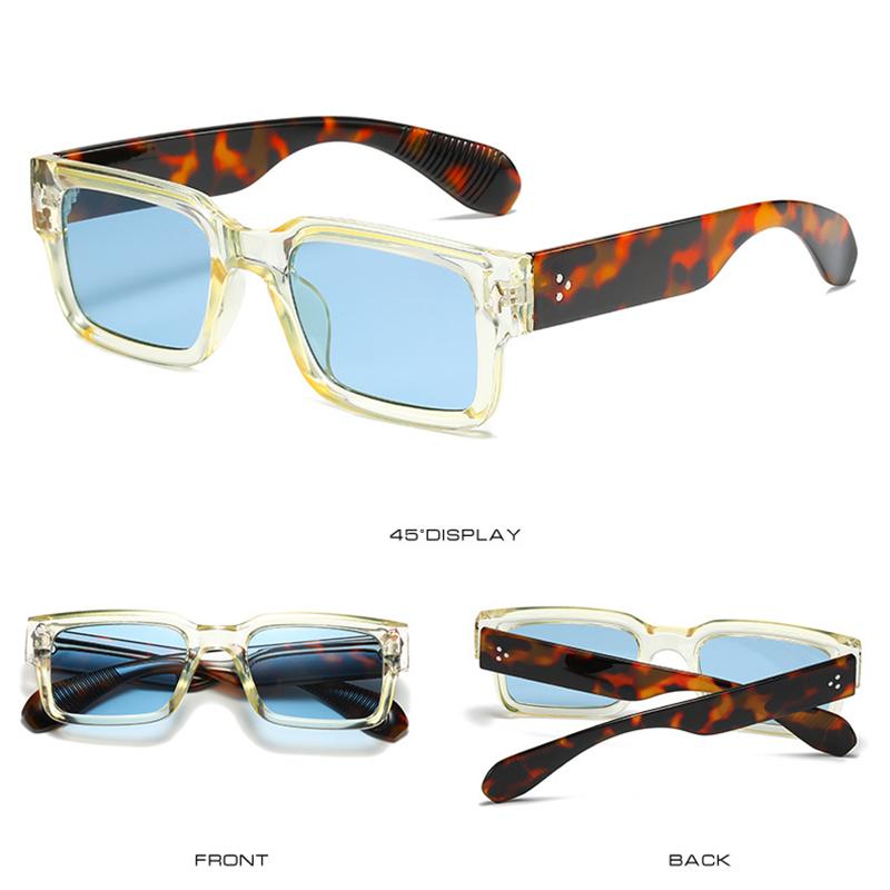 מותג יוקרה מעצב משקפי שמש מרובעים נשים גברים אופנה וינטג' נסיעות ניטים UV400 משקפי שמש לנשים טרנדיים