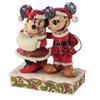 Enesco Disney Traditions Jim Shore Santa Mickey and Minnie Mouse Figures 6"