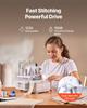 Serger Overlock Sewing Machine, 1250 Stitches Per Minute, 3 and 4 Thread Capability, with LED Light and Strong Suction Feet, Heavy-Duty Metal Frame