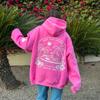 Nieuwe Casual Hooded Sweater voor Dames met Schoudermouw en Schroefdraad, 2D Geprint, S-