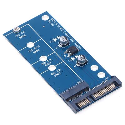 Add-On-Karte Ngff M.2-Adapter M2 SATA3 Raiser M.2 auf SATA-Adapter SSD M2 auf SATA-Erweiterungskarte B-Key-Unterstützung 30/42/60/80 mm