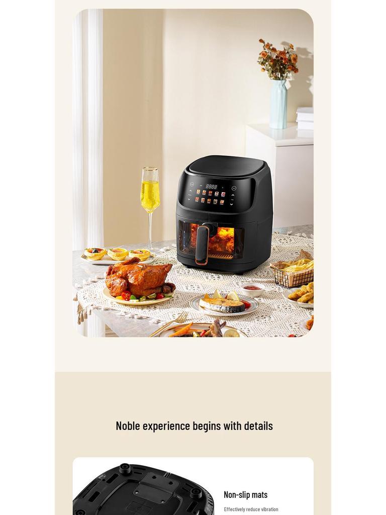 Multifunctional Large-Capacity Electric Air Fryer with Visible Window