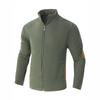 Herren Zip-Up Hoodie Vintage Gefüttertes Sweatshirt Fleece Full-Zip Winter Warme Jacken mit Ellbogenflicken