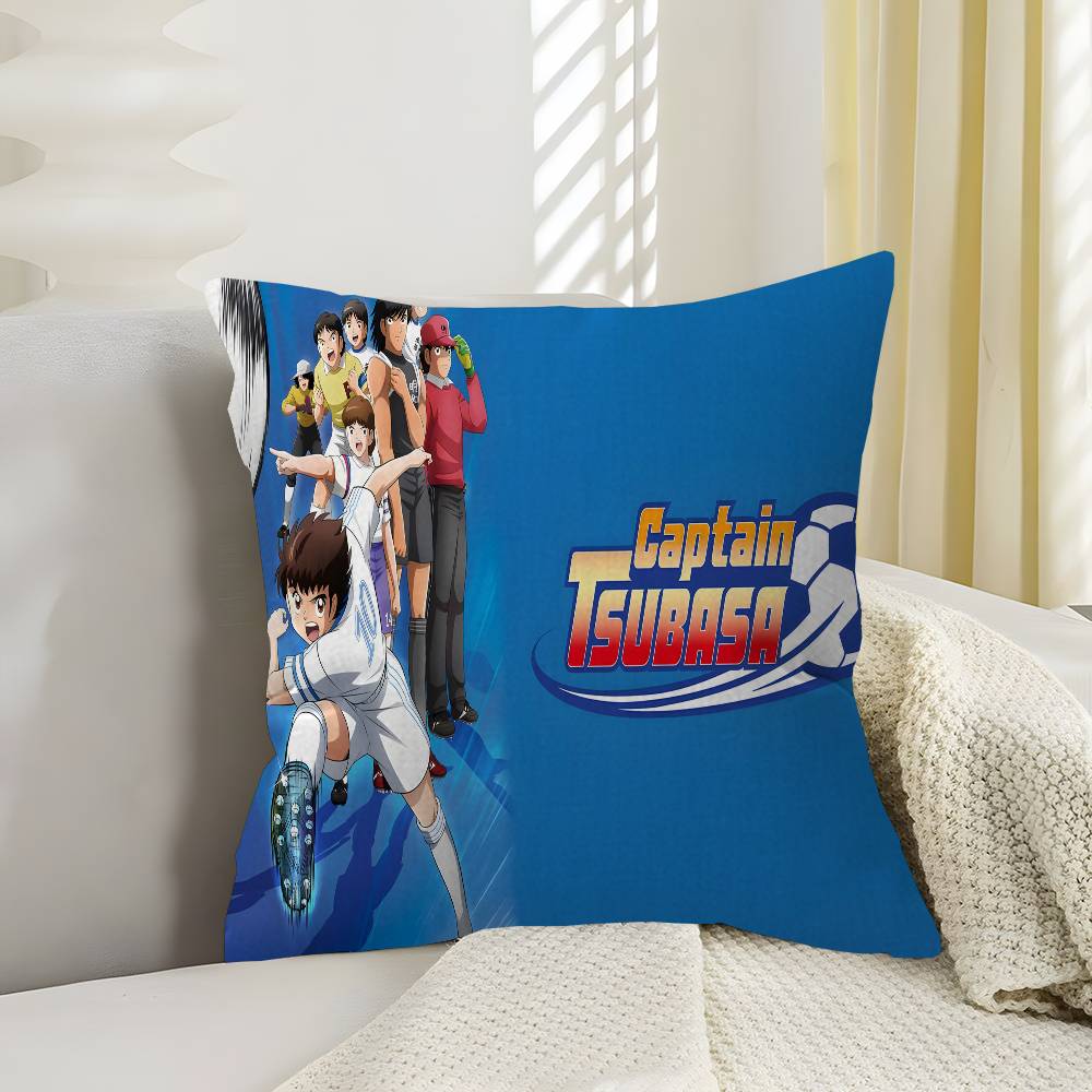 Anime Captain T-Tsubasa Soccer Cushion Cover Inches Farmhouse Decor Home Throw Pillow Covers for Couch Decorations