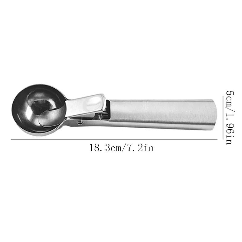 Stainless Steel Dual Purpose Ice Cream Scoop Digger Multifunctional Fruit Scoop for Ball Maker Watermelon Ice Cream Spoon Tool