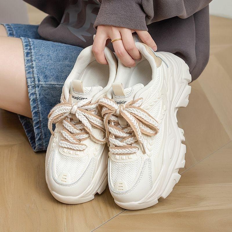 

Dad shoes spring and summer new thick-soled heightening breathable mesh casual sports shoes 35