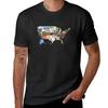 Usa Vintage License Plates Map Tshirt Hippie Clothes Summer Clothes Anime T Shirt For Unisex