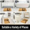 Hallo Schriftzug Design Rutschfeste Fußmatte Saugfähig Waschbar Dekorativer Teppich für Eingang Badezimmer Outdoor Camping