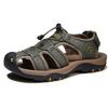 Summer Genuine Leather Sport Sandals Men Trekking Hiking Climbing Casual Sneakers Male Outdoor Soft Roman Wading Beach Shoes