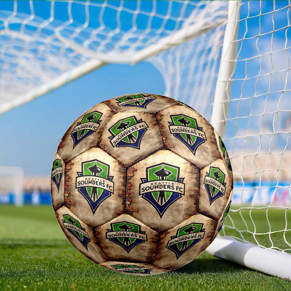 Sport Club Football Crest Printed Size 5 Soccer Balls, Anti-Slip, Protective Football, Outdoor Sport, a Unique Gift Suitable for him/her, Birthday