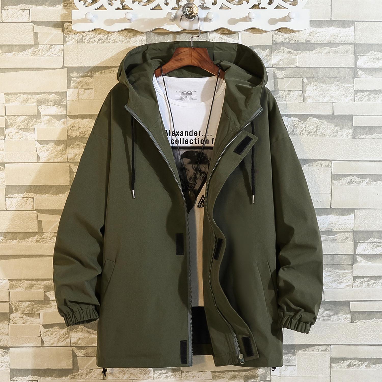 

Vibe style bomber jacket men s autumn and winter vintage American jacket Hong Kong style cycling suit 5XL армия зеленый