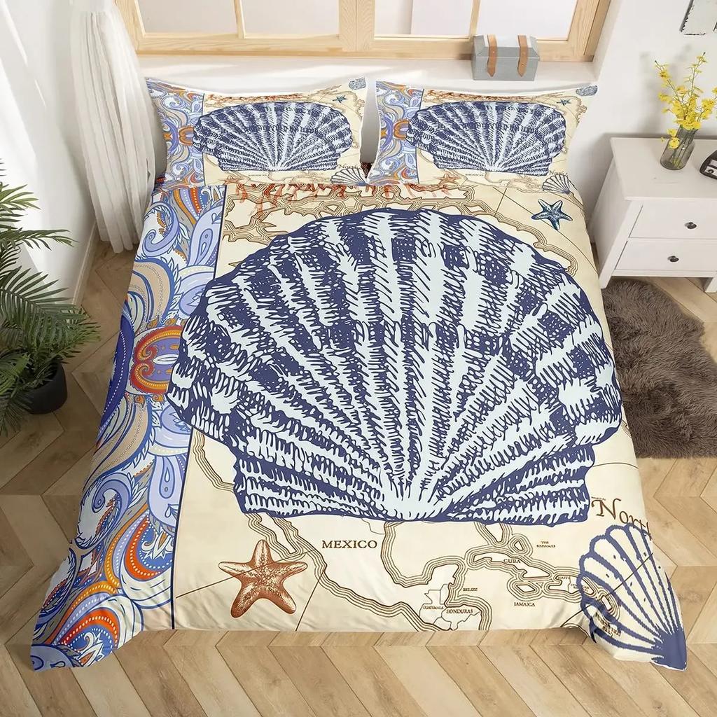 Ocean Theme Sea Turtle Soft Duvet Cover Reptile Tortoise Warm Comforter Cover Microfiber Stary Sky Galaxy Beding Set Single Quen Sized Dimensions