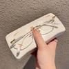 New starlight fine flash reading glasses high definition anti-blue frameless ultra-light repair old man glasses