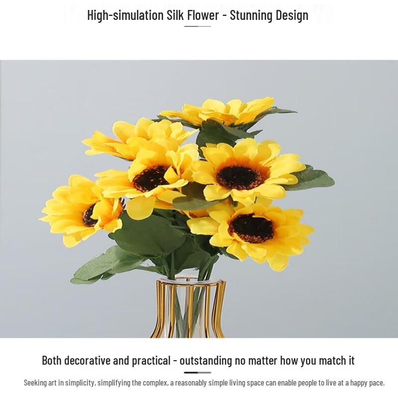 Ruijie Light Luxury Golden Iron Art Transparent Gourd Vase