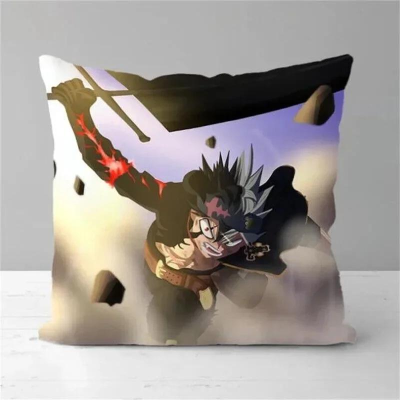 Anime Black Clover Cushion Cover Pillowcase Office Waist Cushion Case Decorative