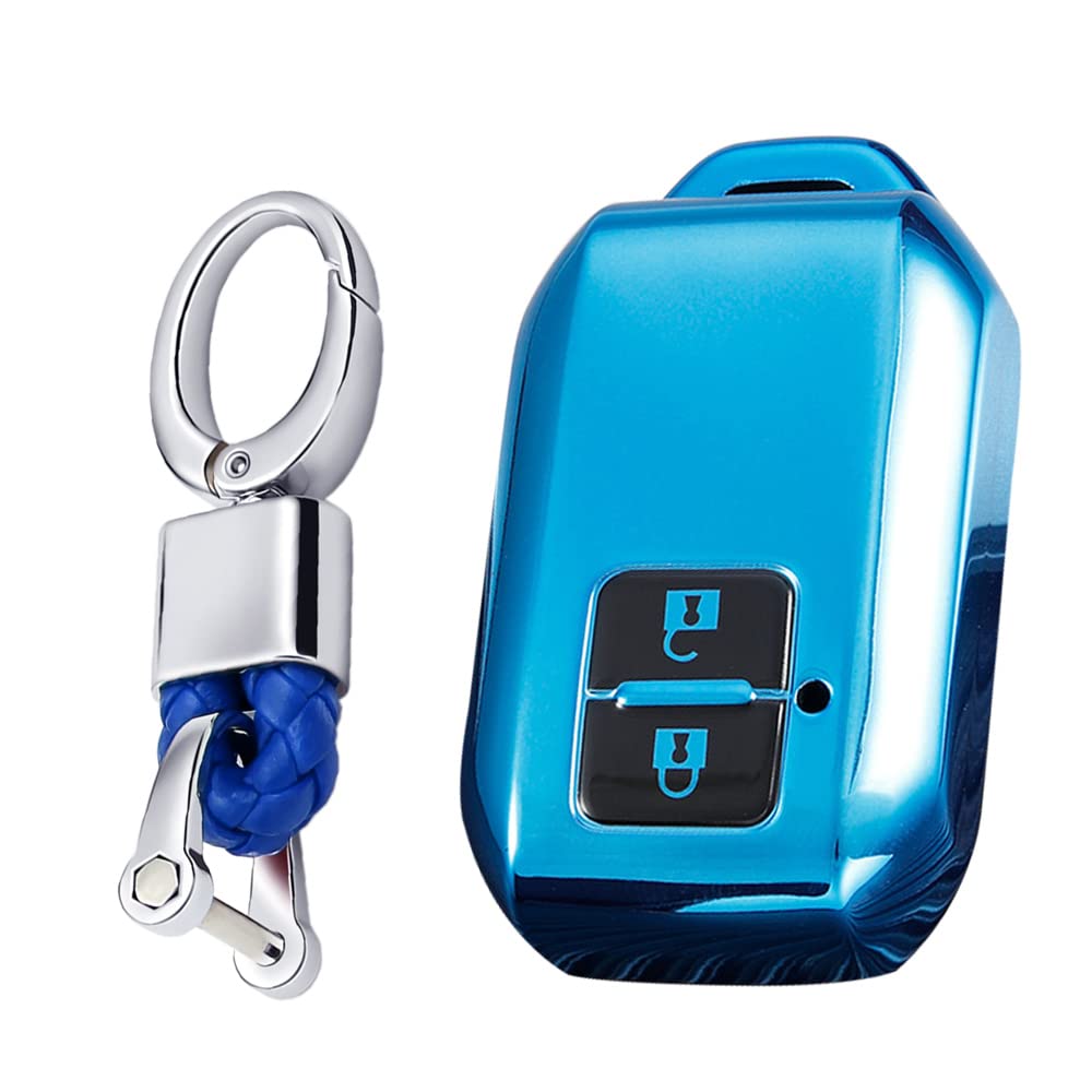 Key Key Key Key Protection for Suzuki Vehicles Compatible with SUZUKI New Wagon R Jimny Spacia Secure Blue [SANRILY] Case, Holder, Cover, - Swift,