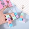 4 Keys Fidget Keychain Keycap Clicker Toy Pendant Creatve Pinch Toy  for Adult