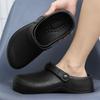 Men's EVA Chef Shoes Sandals Summer Large Black Kitchen Anti-Slip Work Shoes Waterproof Oil-Repellent Kitchen Shoes