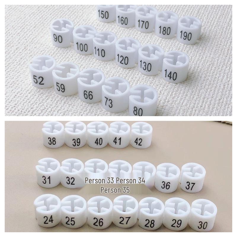 Plastic Round Children's Clothing Size Clips and Labels