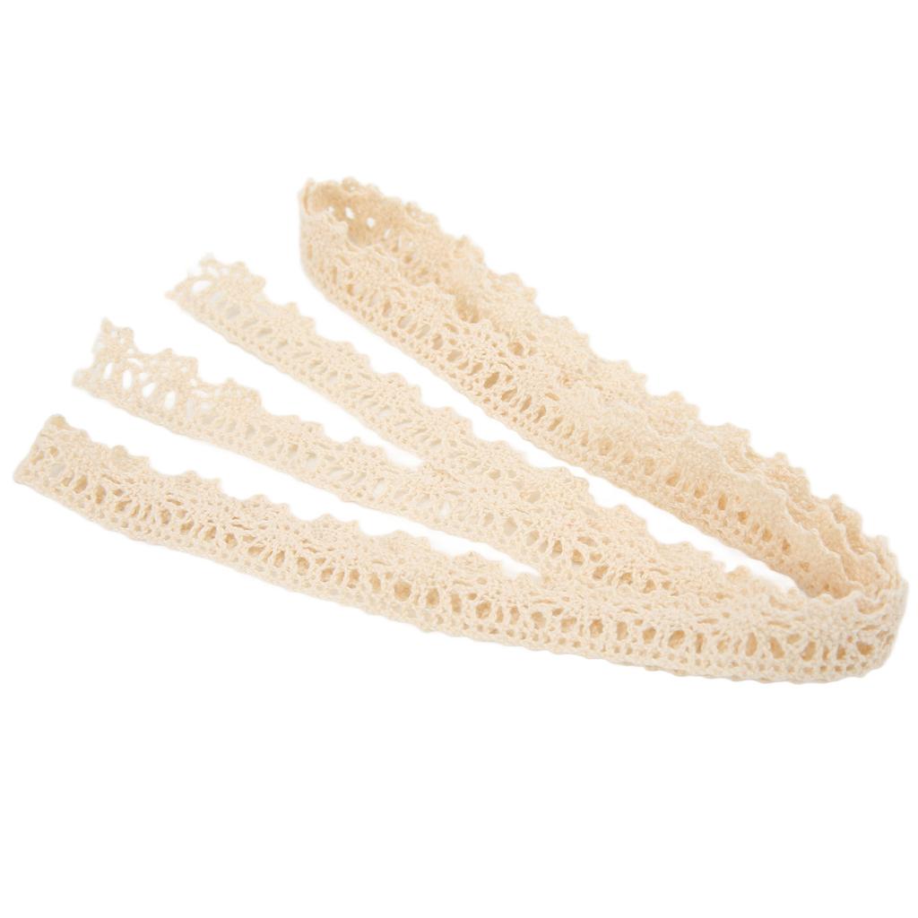 Lace Ribbon DIY Cotton White Net 1.4cm Width 20 Yards Exquisite Lace Trim for Curtain Clothes Tablecloth Decoration