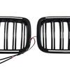 Black Front Bumper Kidney Grill Grille Fit  X3 F25 2011-2014 Dual Line