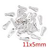 100 pcs Stainless Steel Tail Chain Tags for DIY Jewelry, 10-20g Pendant Accessories