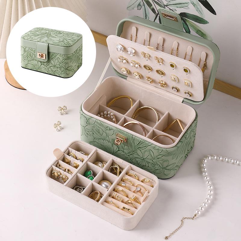 

Cross-Border Diamond-Shaped Three-Layer Jewelry Organizer Box Jewelry Box