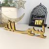 High Quality Gold Ramadan Kareem Ornaments Mirror Face Moon Eid Mubarak Figurine Acrylic DIY Desktop Decoration Gifts