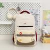 High value, fresh and sweet backpack, junior high school students contrasting color splicing large-capacity backpack