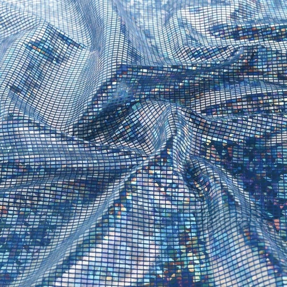 DIY 100x150cm Metallic Gold Foil Fabric Laser Colorful Sewing Material Shining Apparel Cloth Stage Performance Clothing