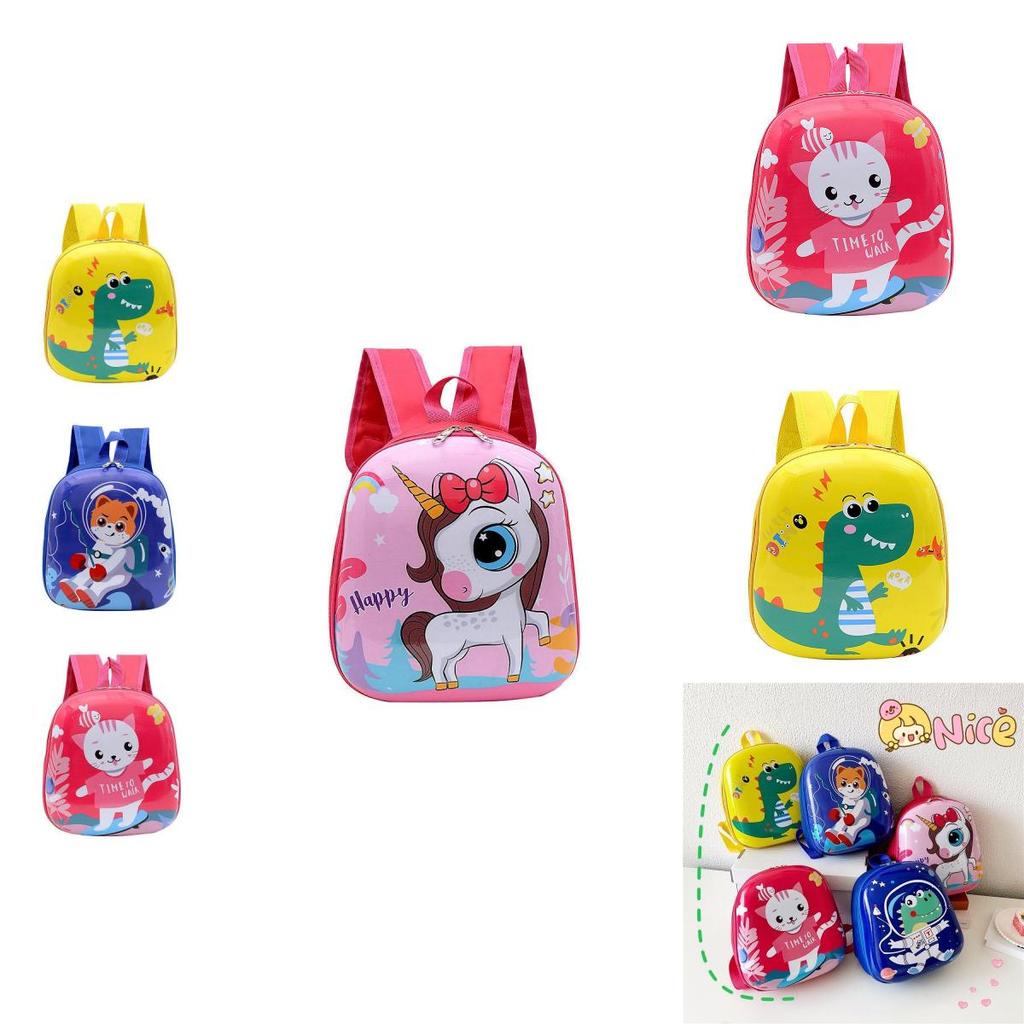 Childrens Pvc School Backpack With Animal Print And Breathable Construction For Classroom Learning