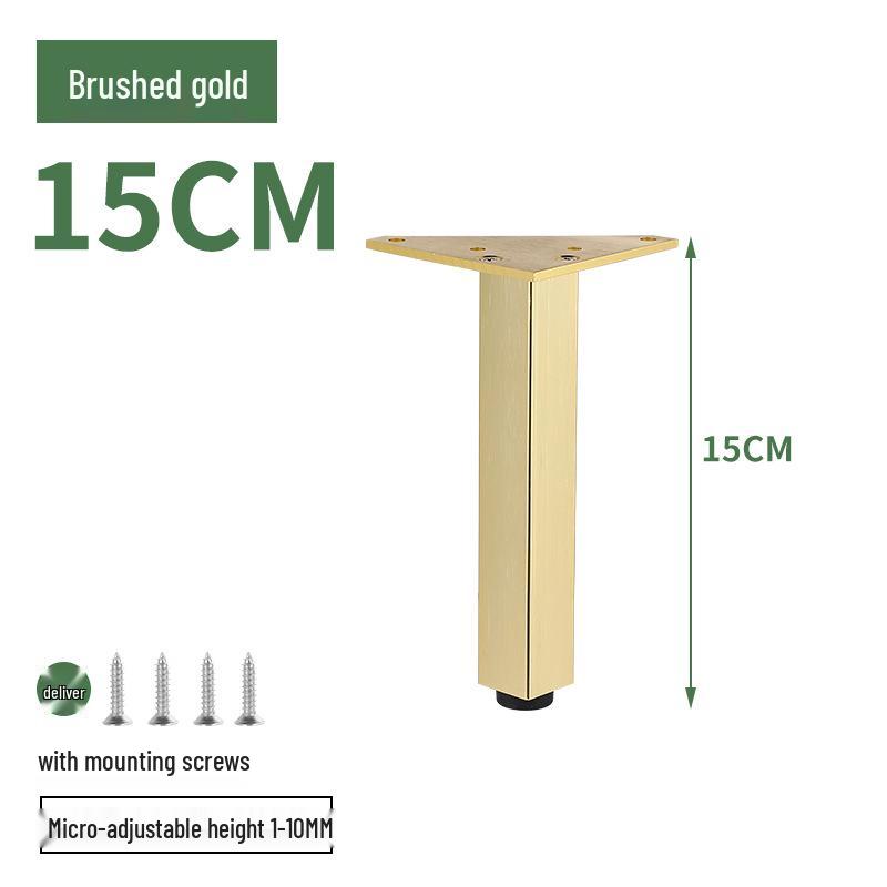 Adjustable Gold/Black Furniture Legs: Aluminum Alloy Support Feet for Bathroom Cabinets and Sofas