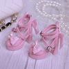 1 Pair 1/3&1/4 BJD Bowknot High Heels Pearl Dress Up Doll Shoes Doll's Shoes  Children's Gift