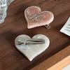 Chic And Elegant Love Heart Rhinestone Hair Clip Perfect For Everyday Use