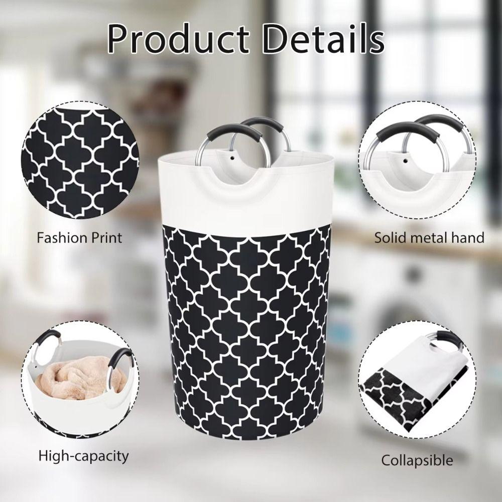 Simple Laundry Basket Collapsible Laundry Organizer with Handle Laundry Hamper  for Home