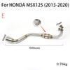 For HONDA MSX125 MSX125SF 2012-2020 Upgrade Motorcycle Exhaust Systems Header Front Link Tube Connect Middle Pipe