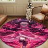 1PC Ghost Slayer's Night Round Rug for Livingroom,Bedroom, Palyroom, Chair Rug, Area Rug, Circle Carpet, Large Size Fan Christmas Gift
