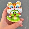 Children's Creative Assembly Building Blocks Toy Gift God of Wealth, Zodiac, Snake Desktop Ornament, Birthday Party Small Gi