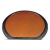 Tray with Arabesque Pattern and Black Wood Lacquerware Made In Japan J-kitchens 3-Shaku Half-Moon Double-Sided (Tray) Pear-Glazed Grain, 39cm, (ABS