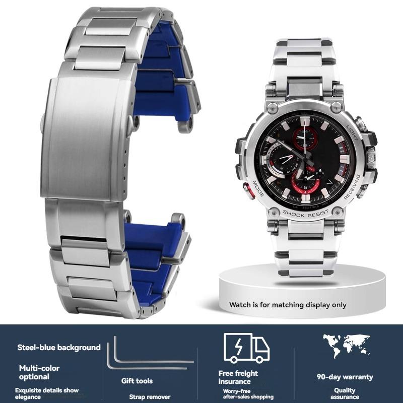 

316L Stainless Steel Metal Strap for Casio MTG-B1000 MTG-B2000 G-Shock Heart of Steel, Men s Watch Band Replacement Bracelet For MTG-B1000