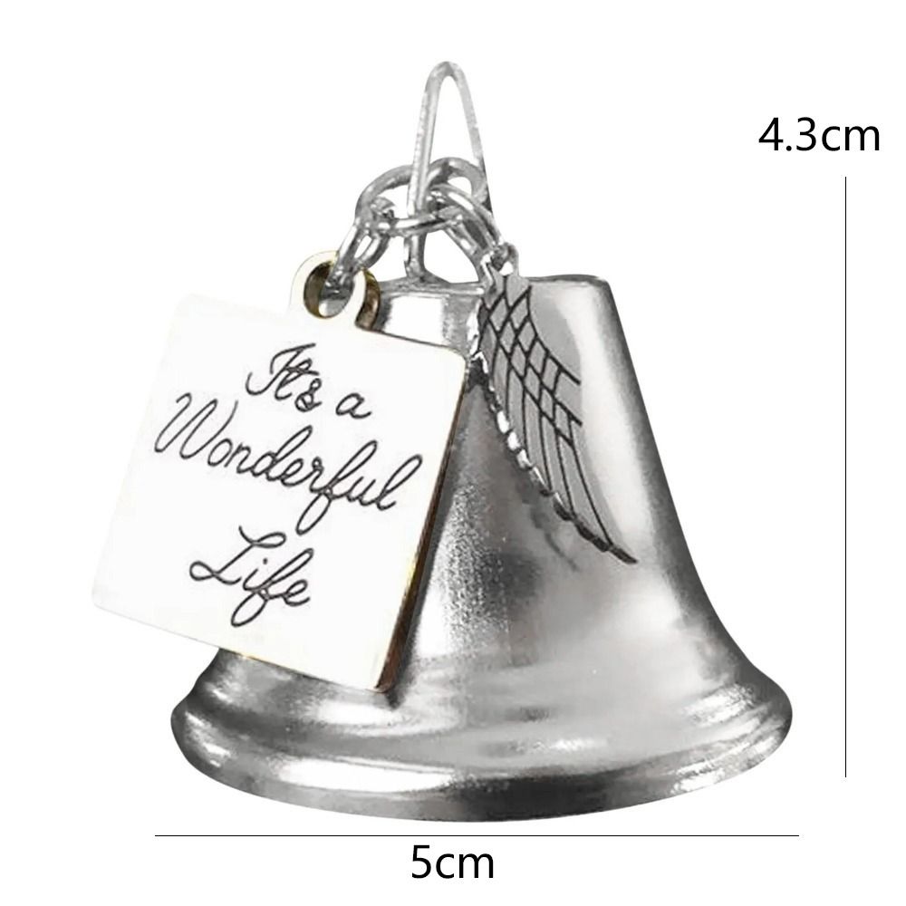 It's a Wonderful Life Angel Wing Wind Chime Bell Metal Vintage Bell  Xmas Decor