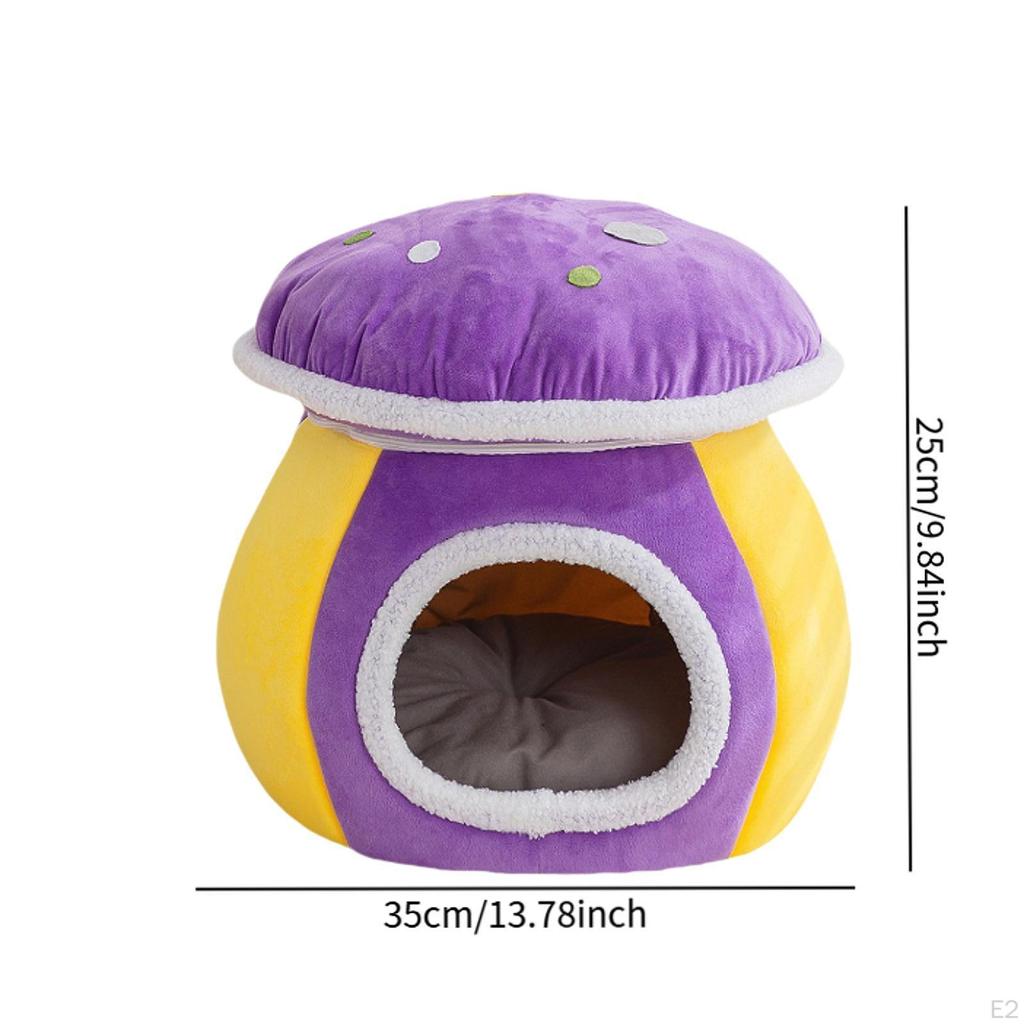 Cat Cave Bed Funny Soft Fully Enclosed Cozy Washable Warm with Non Slip Bottom Premium Dog House