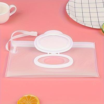 5pcs Contenedor Portátil de Bolsillo para Toallitas Húmedas para Manos para Toallitas Húmedas Ligero Dispensador de Toallitas Húmedas Bolsa Transparente para Toallitas Húmedas