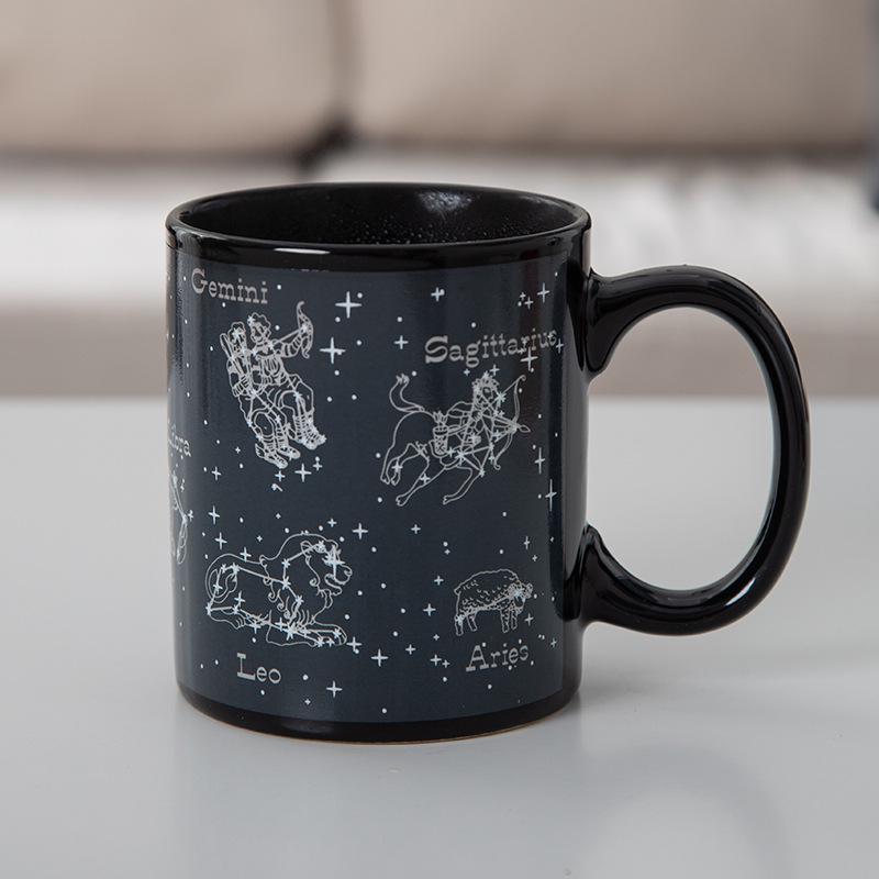 Color-Changing Constellation Ceramic Mug – Temperature-Sensitive, Creative Gift Cup for Coffee or Water